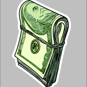 sticker money clip