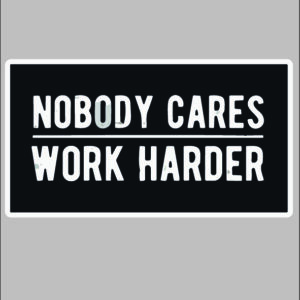sticker nobody cares