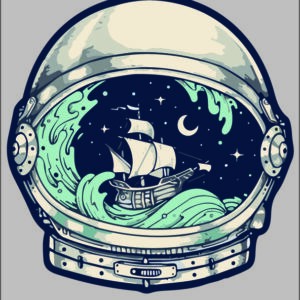 sticker space helmet