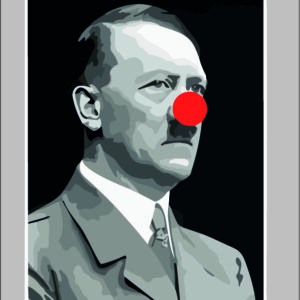 sticker clown hitler