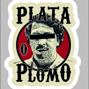 sticker plata plomo