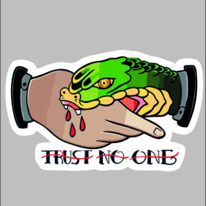 sticker trust no one