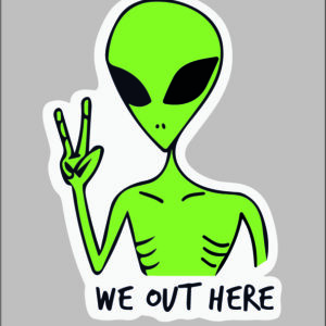 sticker alien