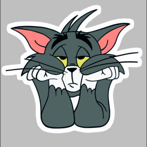 sticker bored tom