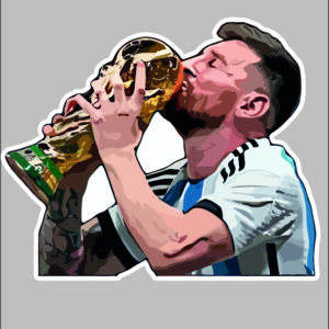 sticker messi cup