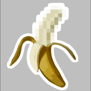 sticker cencored banana