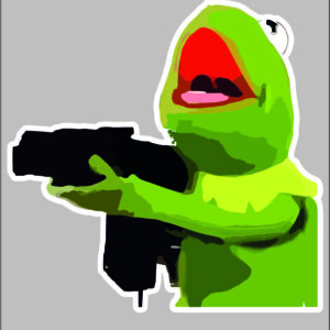 sticker shooter kermit