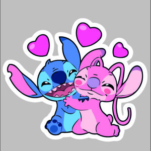 sticker angel/stitch