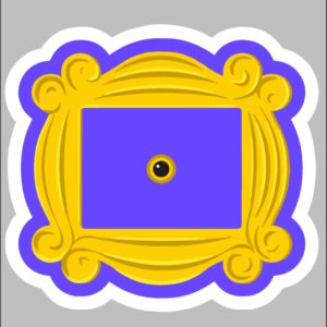 sticker friends peephole frame