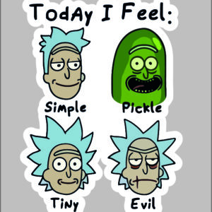 sticker rick today I feel 3