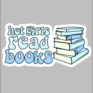 sticker hot girls read books