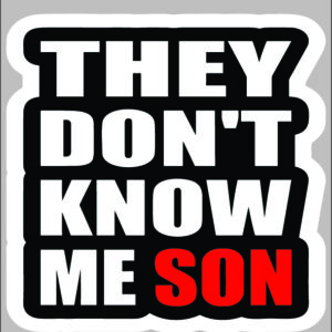 sticker they don’t know me SON