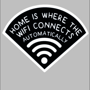 sticker home is where wifi is