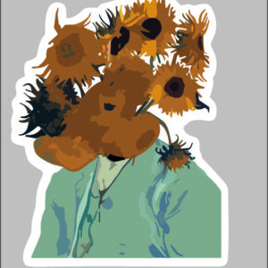 sticker flower head