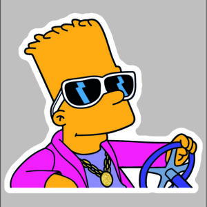 sticker simpson bart