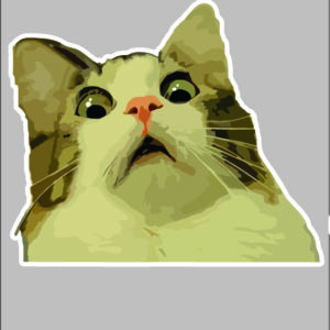 sticker cat figure