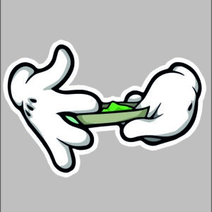 sticker rolling hands