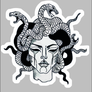 sticker medusa figure