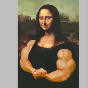 sticker jacked monalisa
