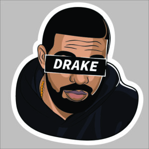 sticker drake face