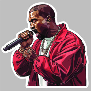 sticker singing kanye west