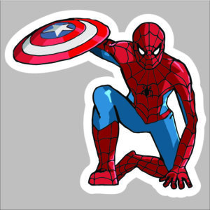 sticker captain spider