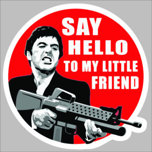 sticker say hello to my friend