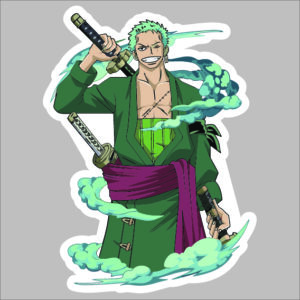sticker one piece zoro stance