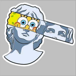 sticker spying spongbob