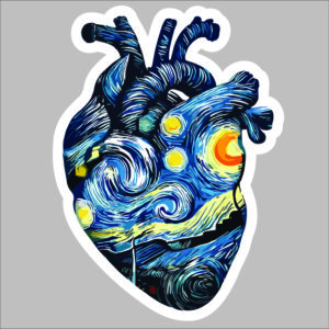 sticker van gogh heart
