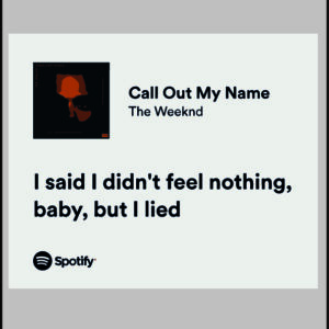 sticker the weeknd I said I didn’t feel nothing