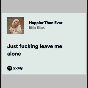 sticker billie eilish just f*cking leave me